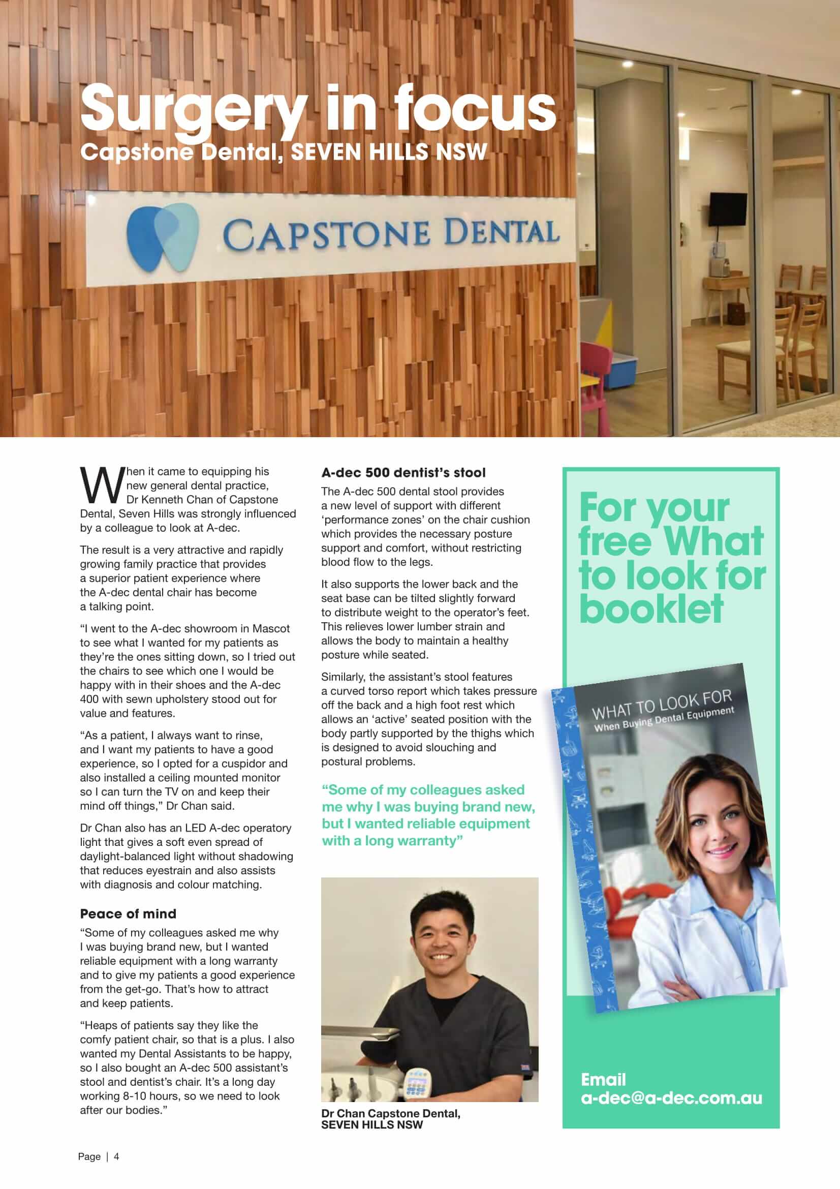 my local dentists seven hills featured in A-Dec